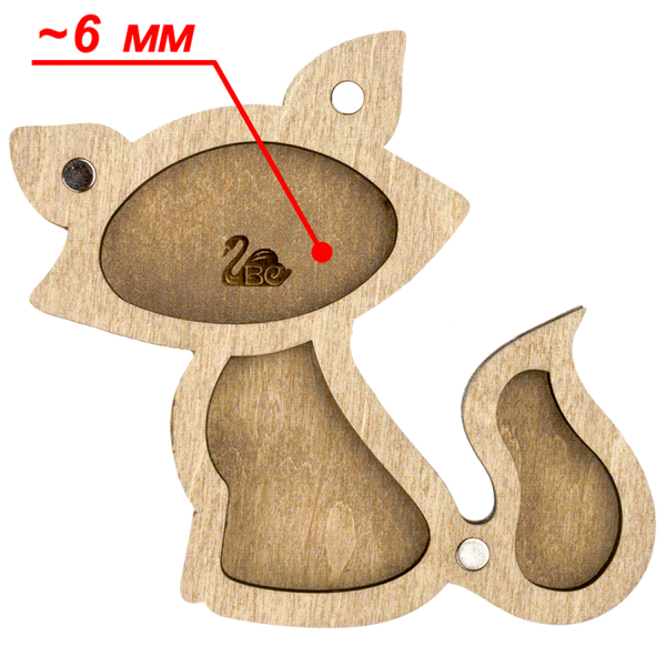 Bead organizer with wooden lid