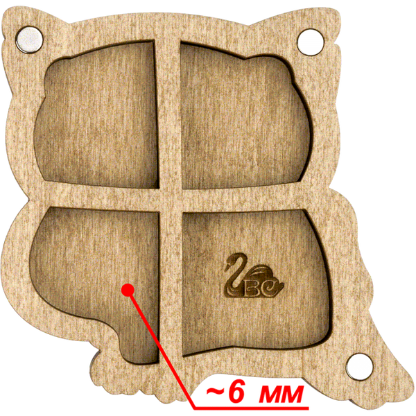 Bead organizer with wooden lid