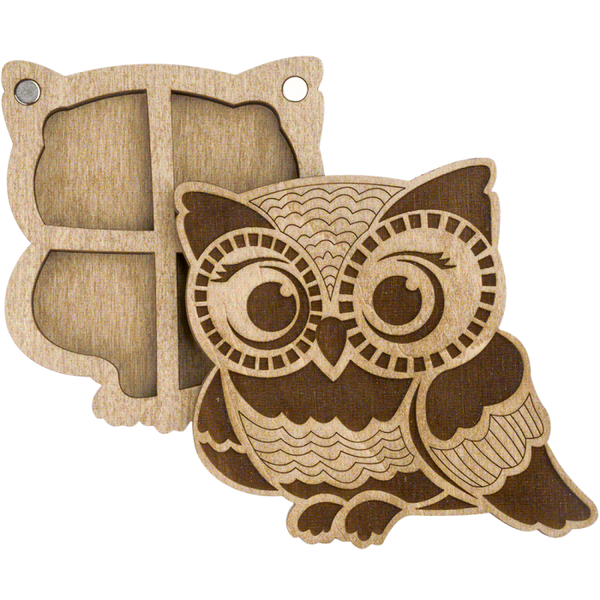 Bead organizer with wooden lid