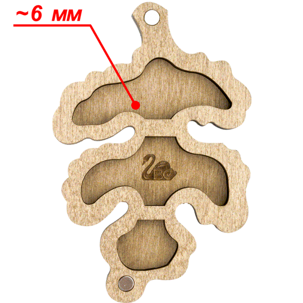 Bead organizer with wooden lid