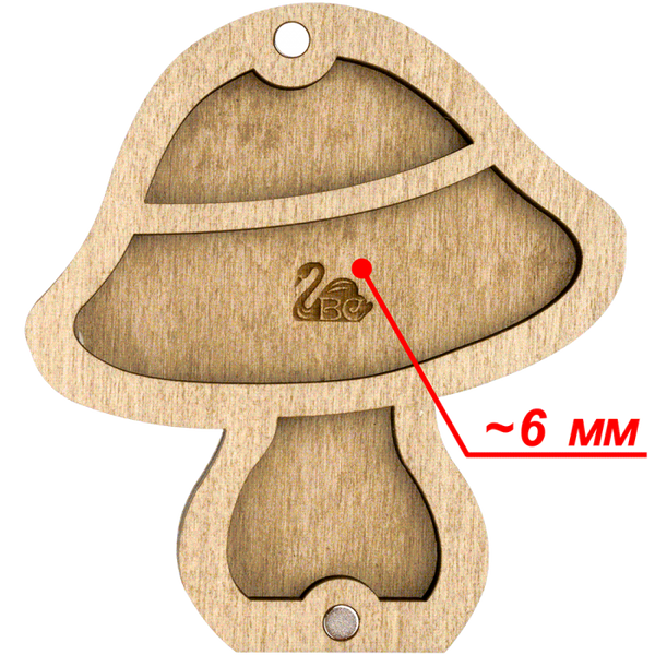 Bead organizer with wooden lid