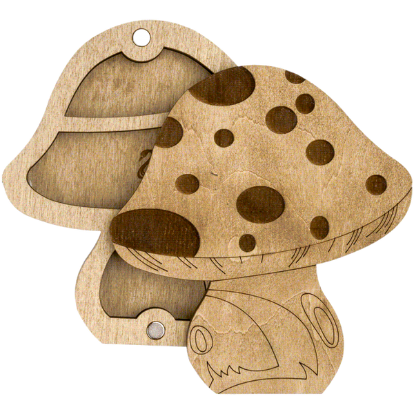 Bead organizer with wooden lid