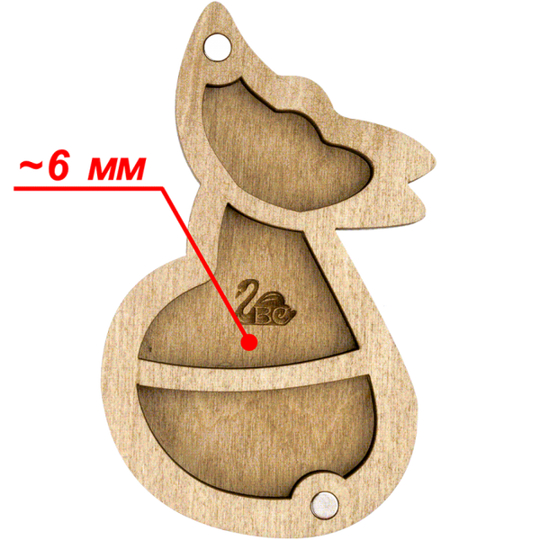 Bead organizer with wooden lid