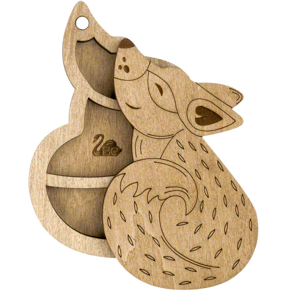 Bead organizer with wooden lid