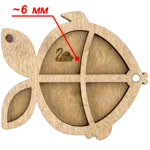 Bead organizer with wooden lid