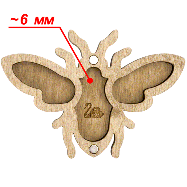 Bead organizer with wooden lid