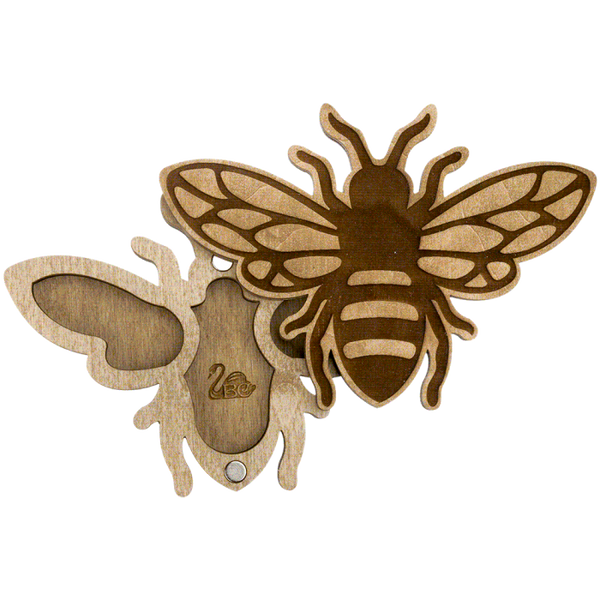 Bead organizer with wooden lid