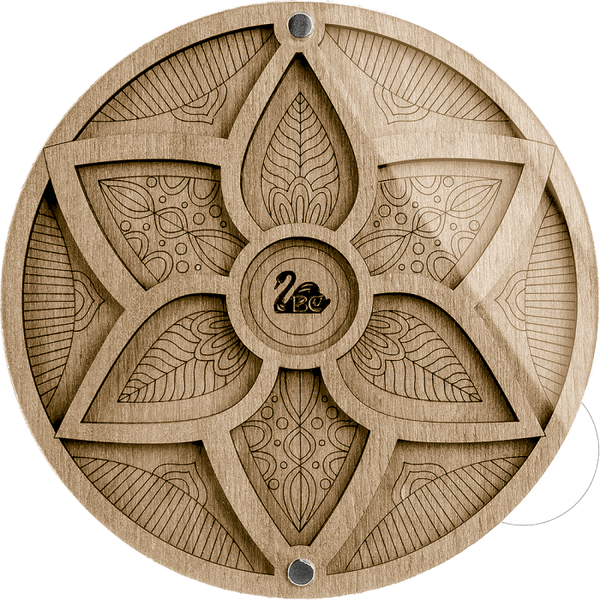 Wood bead organizer with transparent lid