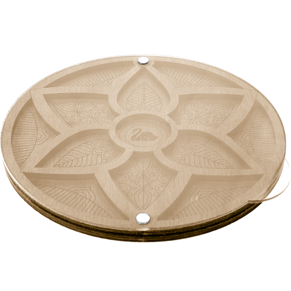 Wood bead organizer with transparent lid