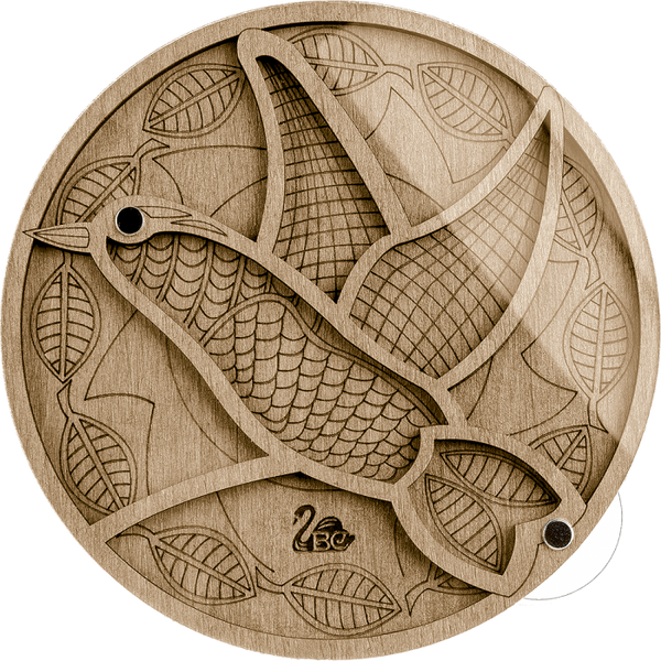 Wood bead organizer with transparent lid