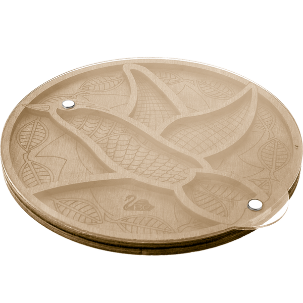 Wood bead organizer with transparent lid