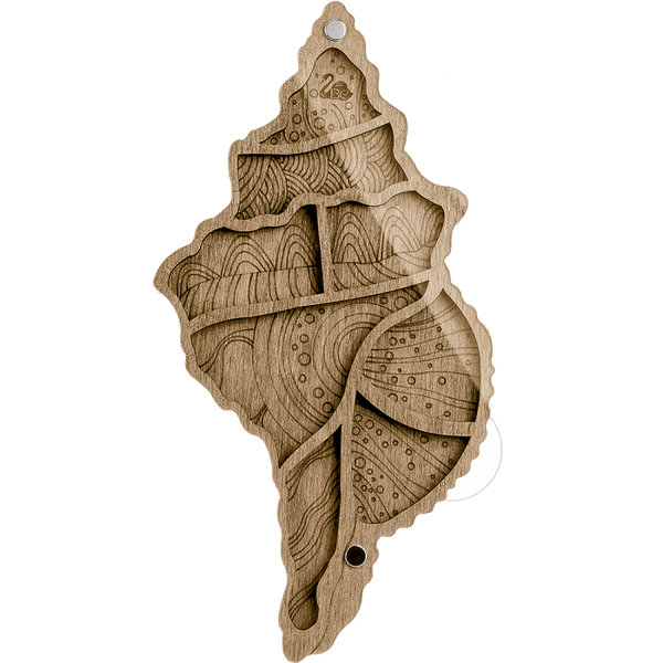 Wood bead organizer with transparent lid