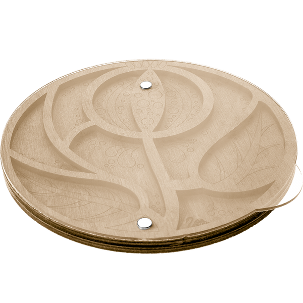 Wood bead organizer with transparent lid