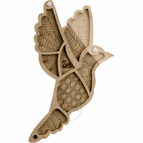 Wood bead organizer with transparent lid