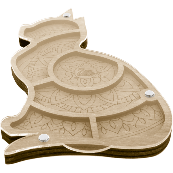 Wood bead organizer with transparent lid