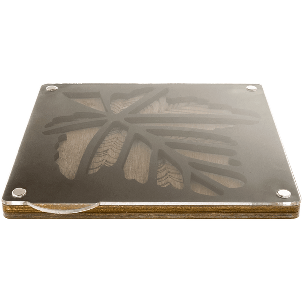 Wood bead organizer with transparent lid