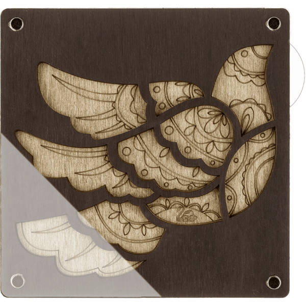 Wood bead organizer with transparent lid