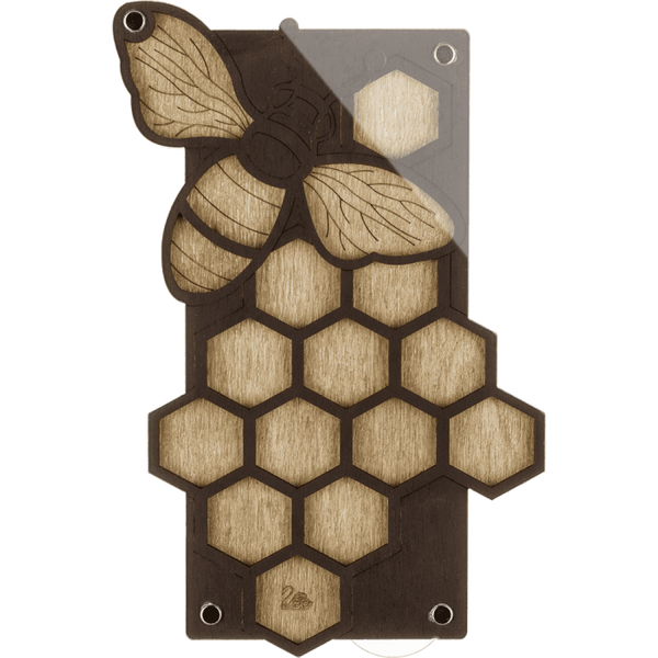 Wood bead organizer with transparent lid