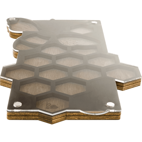 Wood bead organizer with transparent lid