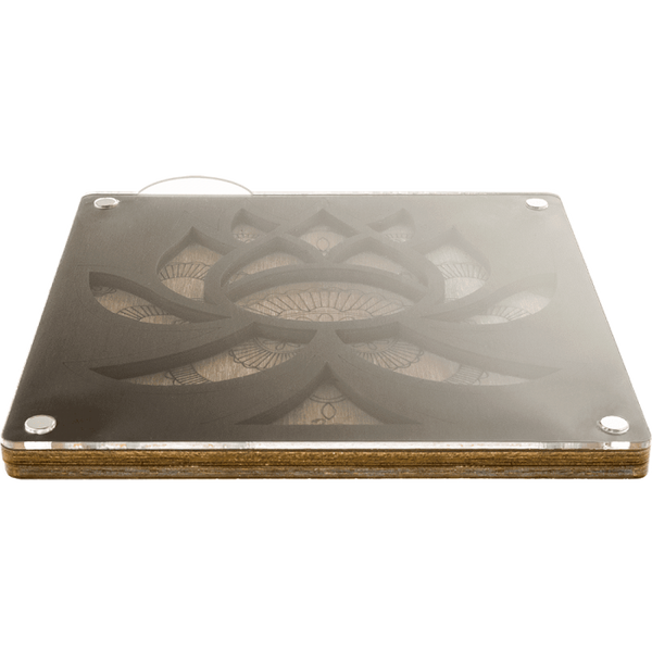 Wood bead organizer with transparent lid