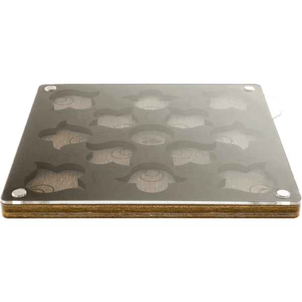 Wood bead organizer with transparent lid