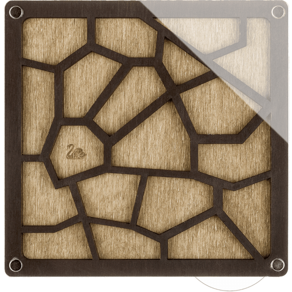 Wood bead organizer with transparent lid