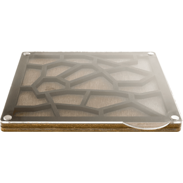 Wood bead organizer with transparent lid