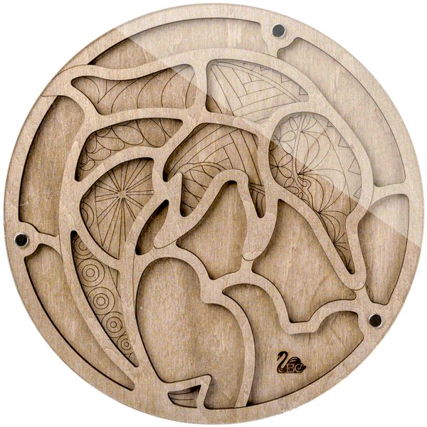 Wood bead organizer with transparent lid