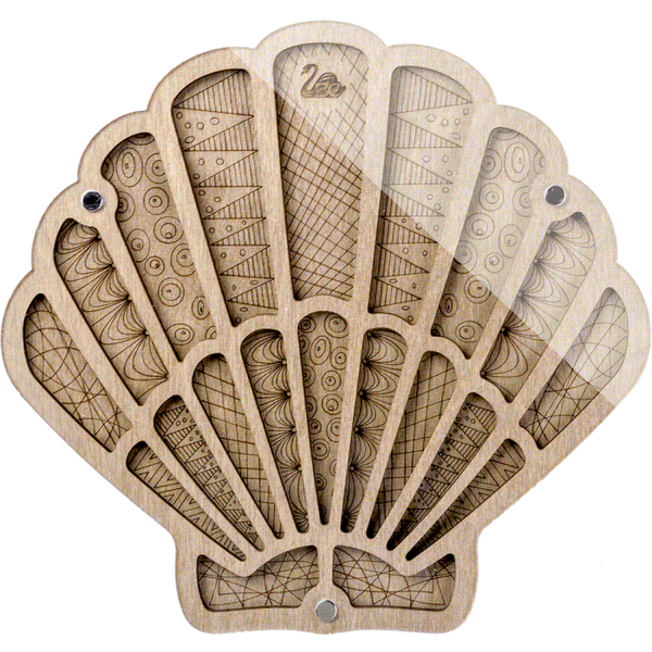 Wood bead organizer with transparent lid