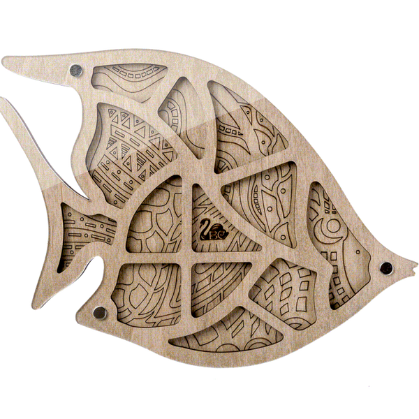 Wood bead organizer with transparent lid