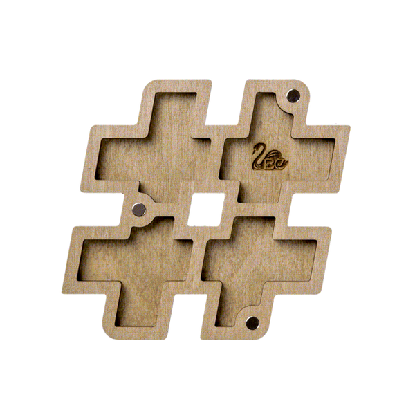 Wood bead organizer with lid