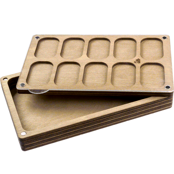 Multilayer bead organizer with transparent lid