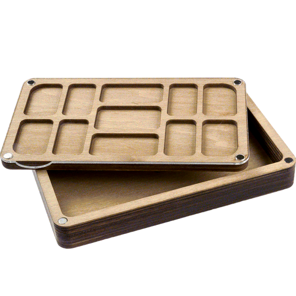 Multilayer bead organizer with transparent lid