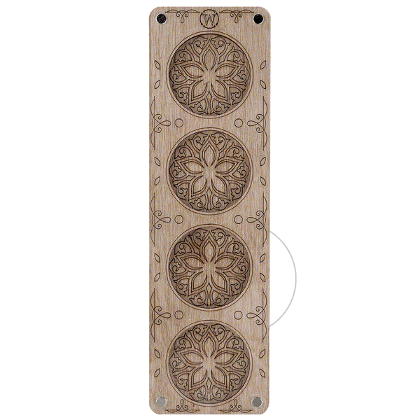 Wood bead organizer with transparent lid