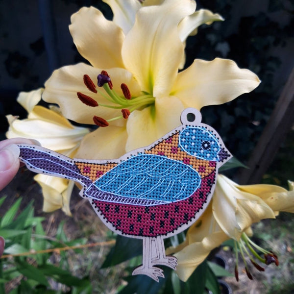 DIY Cross stitch kit on wood