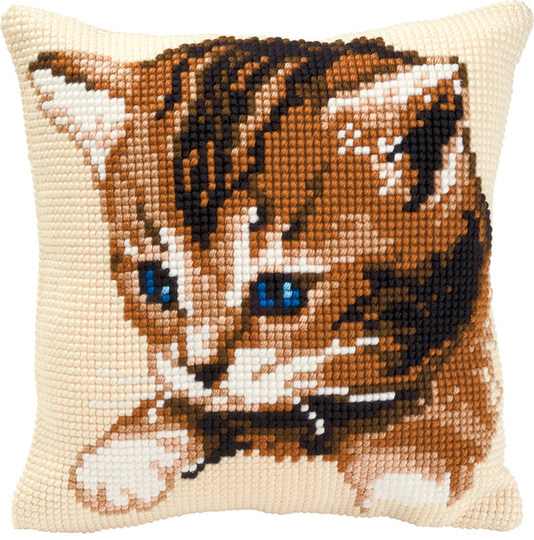 DIY Cross stitch cushion kit Cat