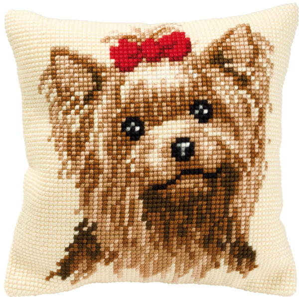 DIY Cross stitch cushion kit Dog