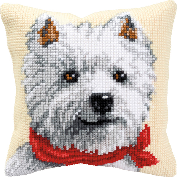 DIY Cross stitch cushion kit Dog