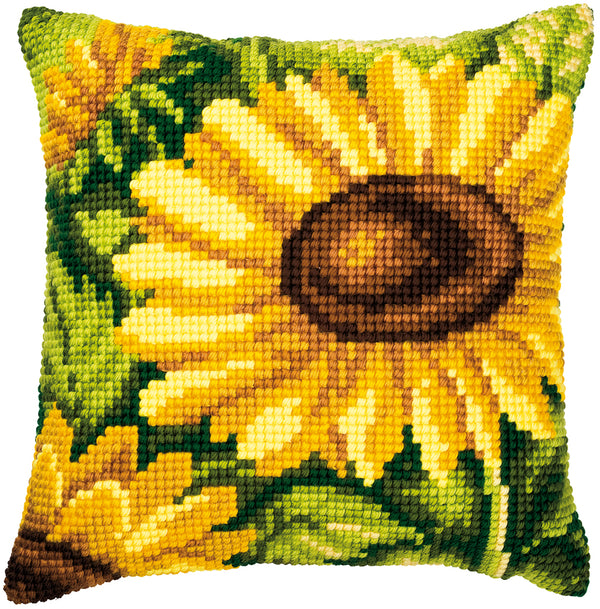 DIY Cross stitch cushion kit Sunflower