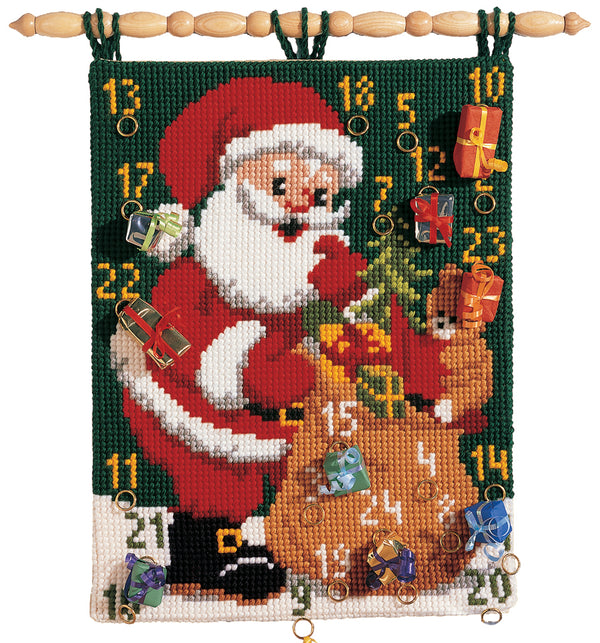 DIY Cross stitch wall hanging kit Santa Claus