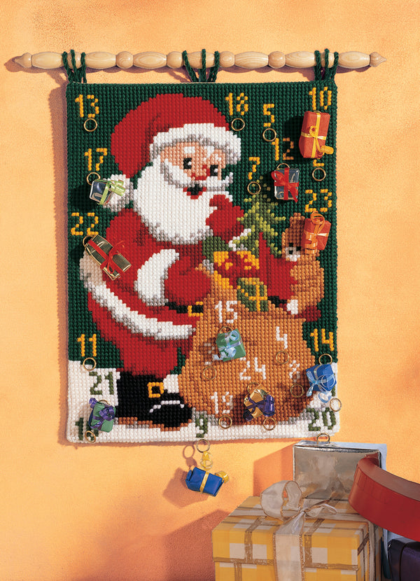 DIY Cross stitch wall hanging kit Santa Claus