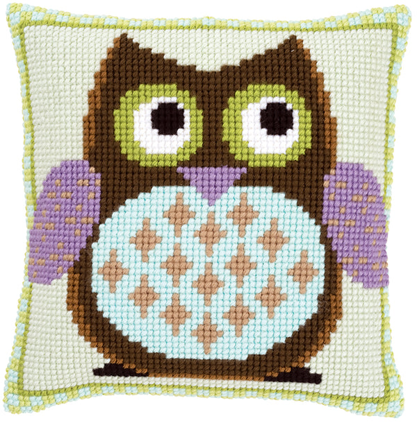 DIY Cross stitch cushion kit Mister owl