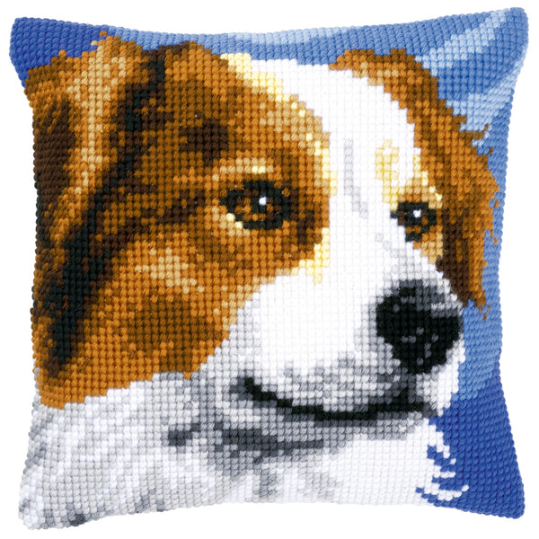 DIY Cross stitch cushion kit Border collie