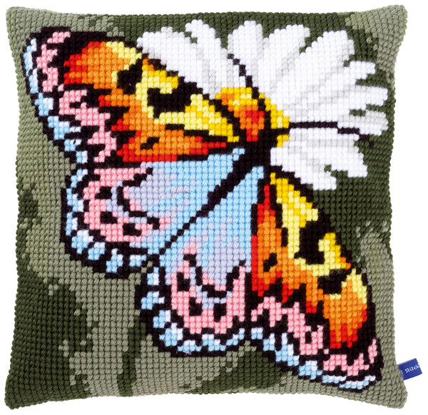 DIY Cross stitch cushion kit Butterfly