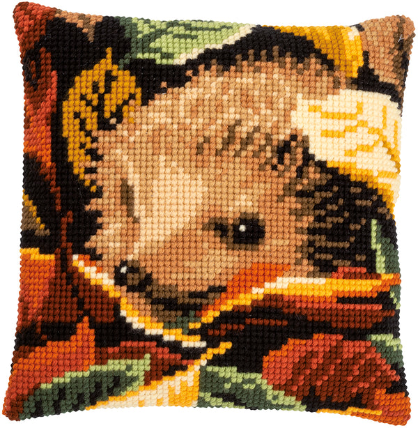 DIY Cross stitch cushion kit Hedgehog
