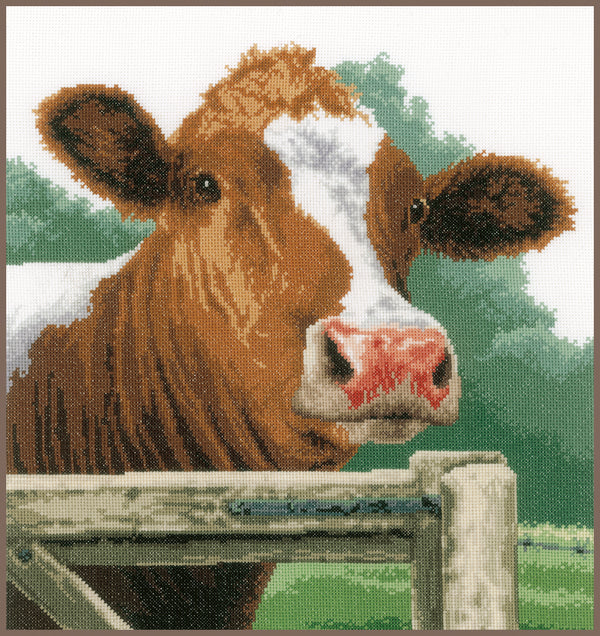 DIY Counted cross stitch kit Wondering cow