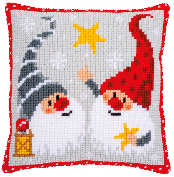 DIY Cross stitch cushion kit Christmas gnomes