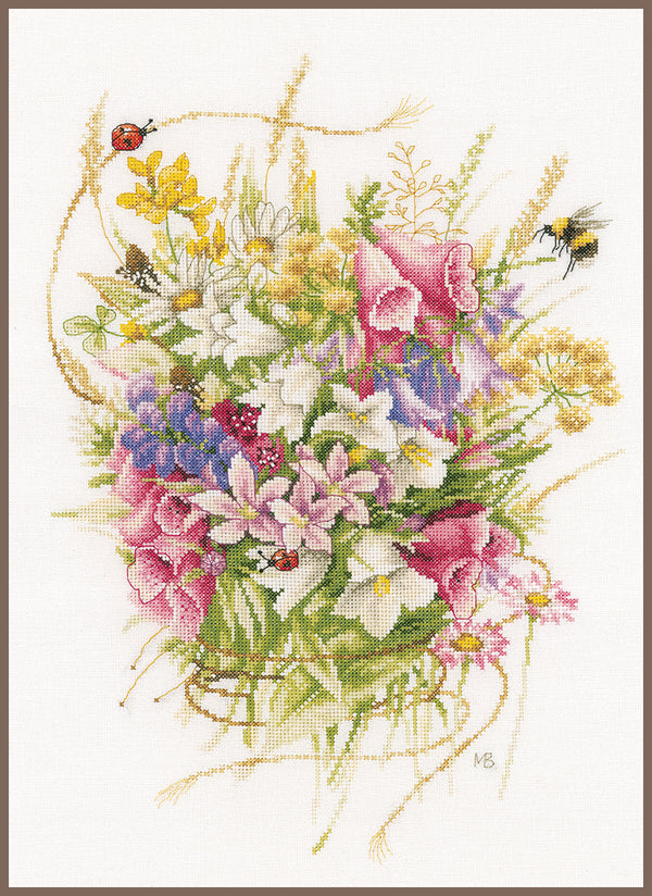 DIY Counted cross stitch kit Summer bouquet