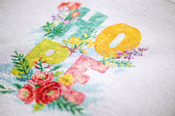 DIY Counted cross stitch kit Hope 20 x 25 cm / 8