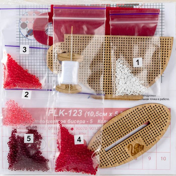 DIY Beaded embroidery on wood kit